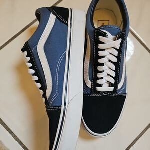 Vans Navy Blue Light Blue And White Unisex Sneakers